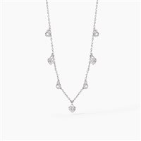 Collana Mabina Donna LOVE-LIGHT in Argento Zirconia 553264 MABINA
